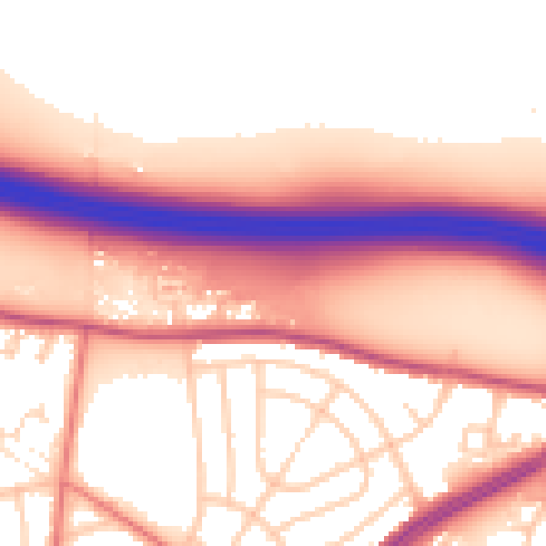 Daytime road noise heatmap for L34 4BD