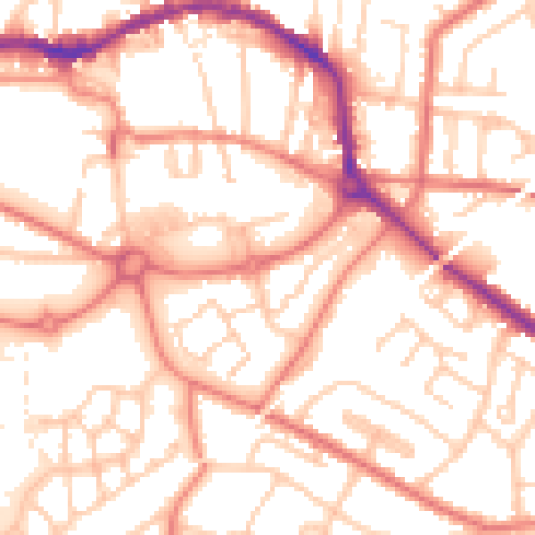 Daytime road noise heatmap for L34 5AD