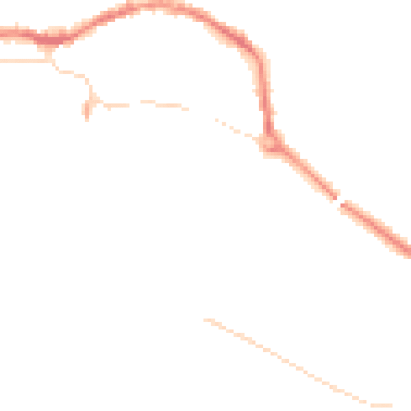 Night-time road noise heatmap for L34 5AD