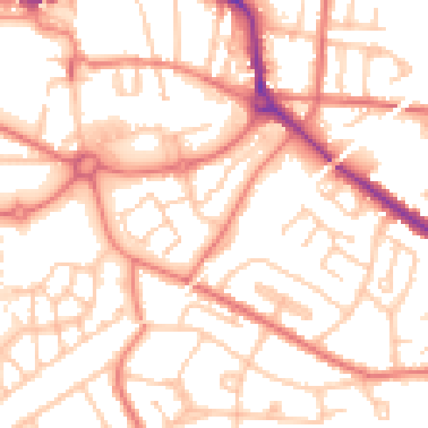 Daytime road noise heatmap for L34 5AG