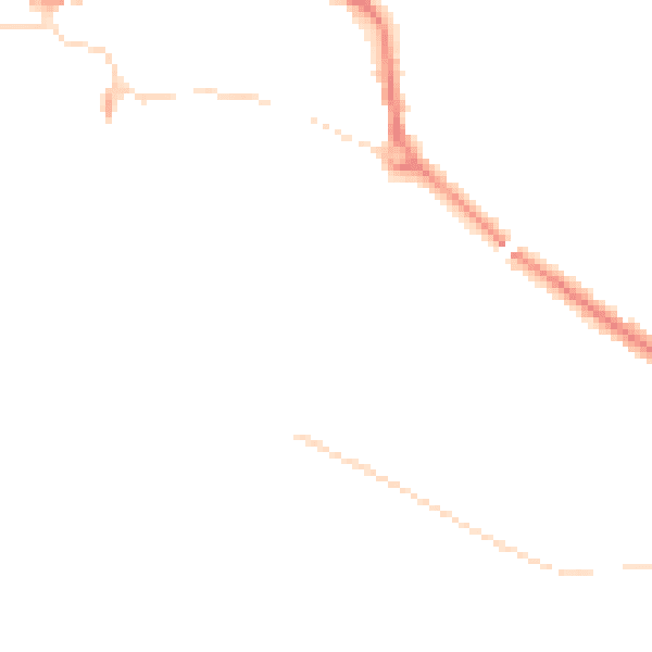 Night-time road noise heatmap for L34 5AG