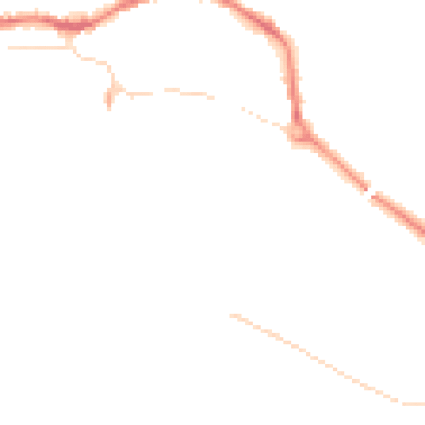 Night-time road noise heatmap for L34 5NB