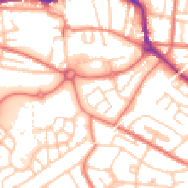 Daytime road noise heatmap for L34 5ND