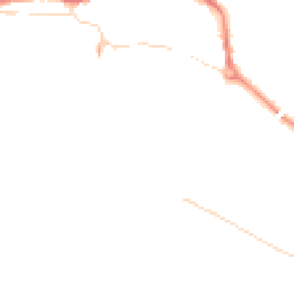 Night-time road noise heatmap for L34 5ND