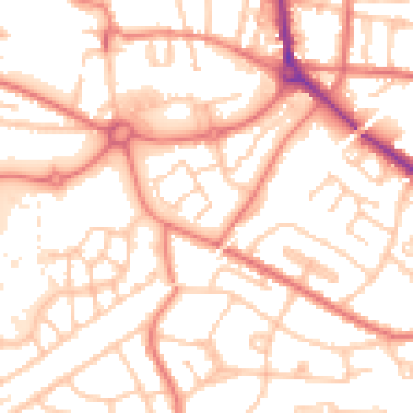 Daytime road noise heatmap for L34 5NH