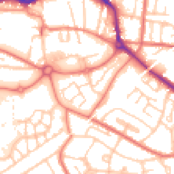 Daytime road noise heatmap for L34 5NN