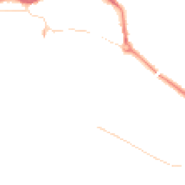 Night-time road noise heatmap for L34 5NN