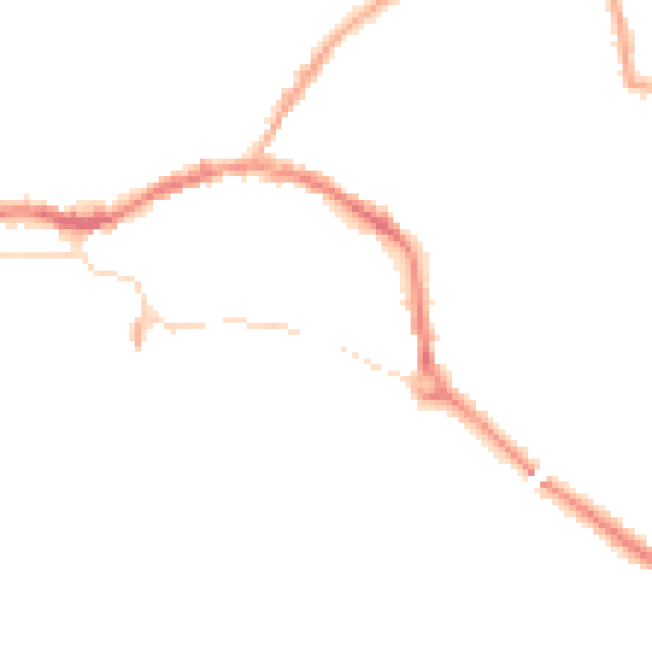 Night-time road noise heatmap for L34 5PB
