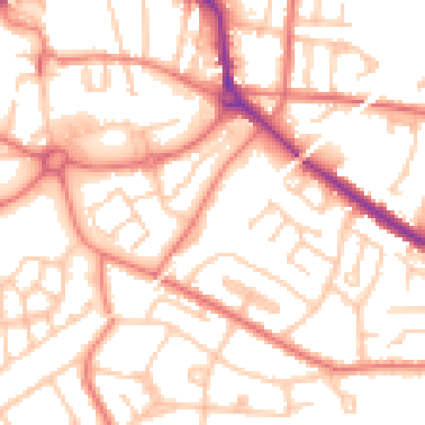 Daytime road noise heatmap for L34 5PH