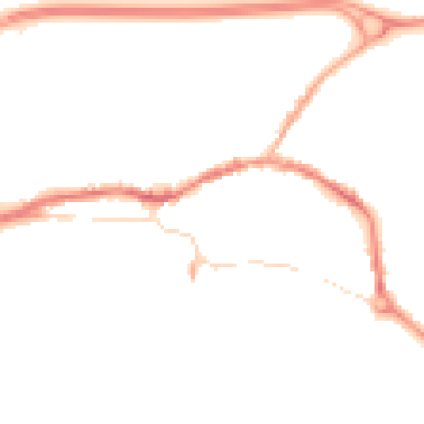 Night-time road noise heatmap for L34 5QA
