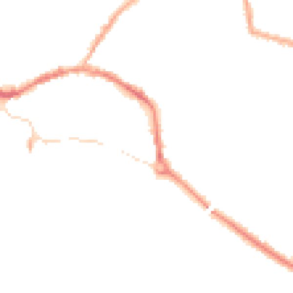 Night-time road noise heatmap for L34 5RD