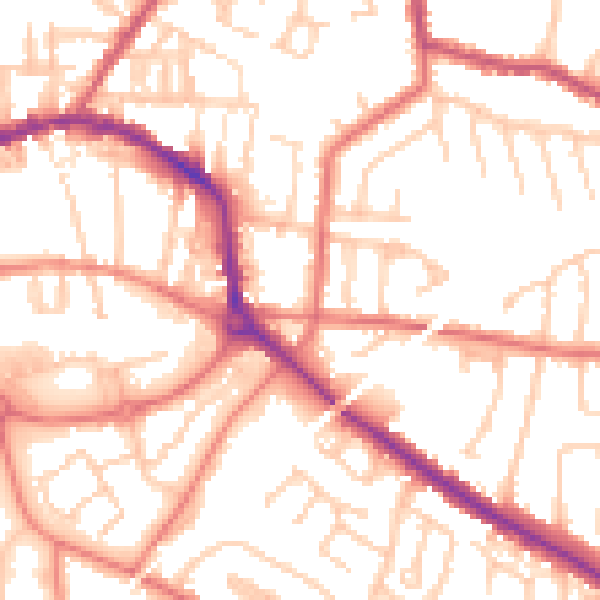 Daytime road noise heatmap for L34 5RQ