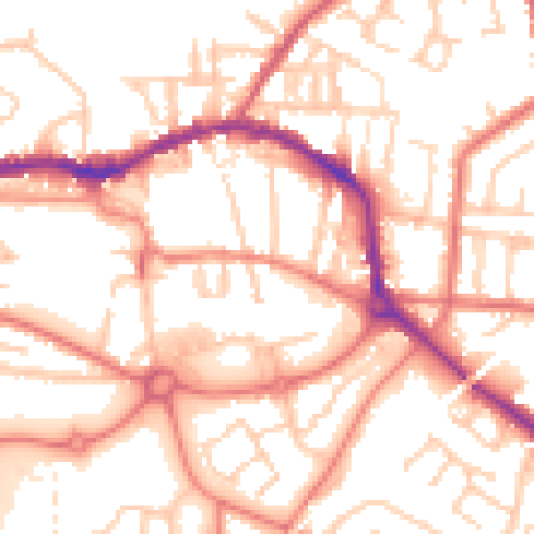 Daytime road noise heatmap for L34 5SH