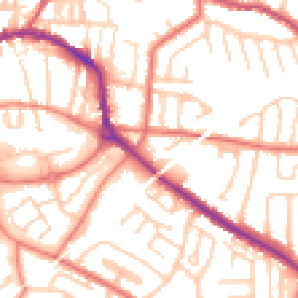 Daytime road noise heatmap for L34 5SX