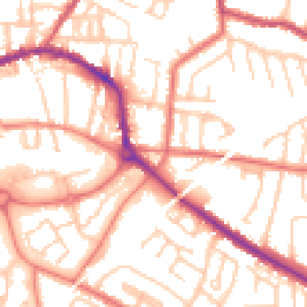 Daytime road noise heatmap for L34 5TJ