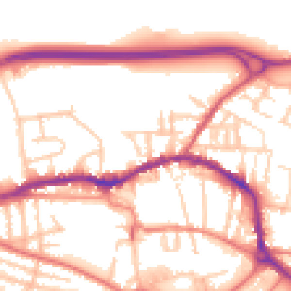 Daytime road noise heatmap for L34 6HB