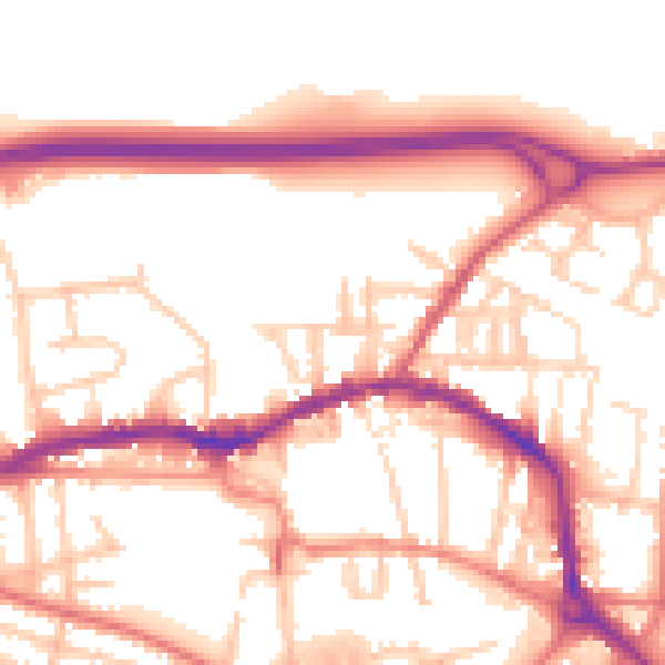 Daytime road noise heatmap for L34 6HD