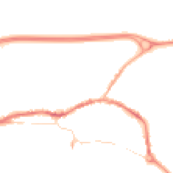 Night-time road noise heatmap for L34 6HD