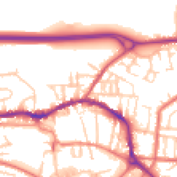 Daytime road noise heatmap for L34 6HN