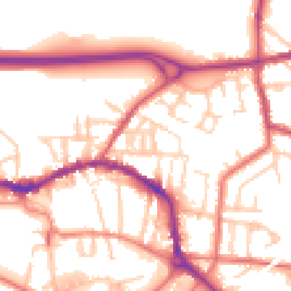 Daytime road noise heatmap for L34 6JD