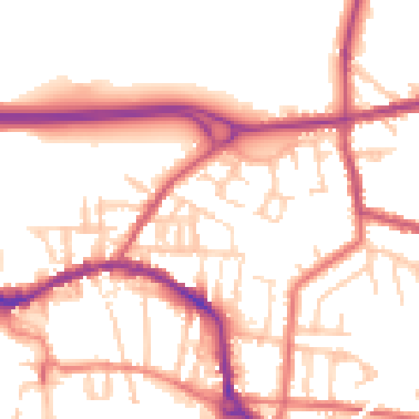 Daytime road noise heatmap for L34 6JE