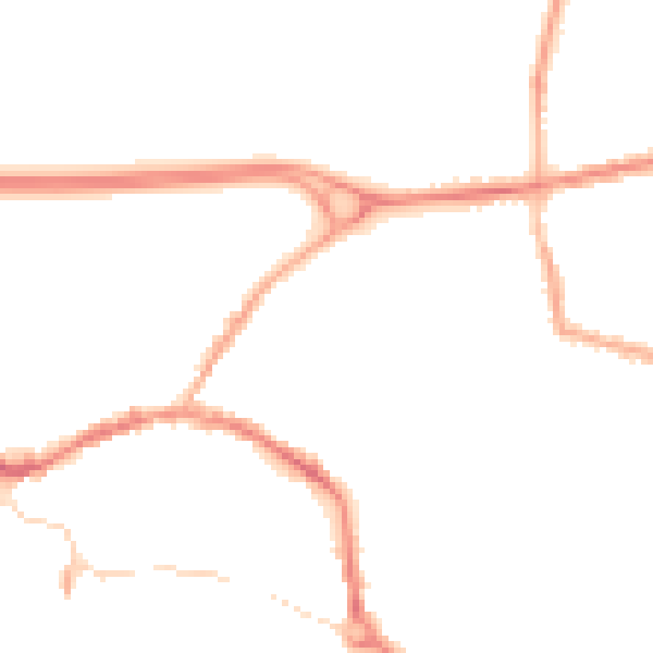 Night-time road noise heatmap for L34 6JE