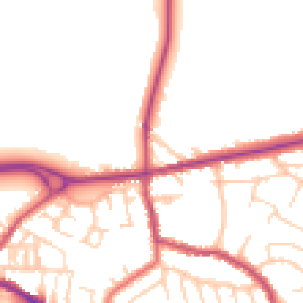 Daytime road noise heatmap for L34 6JN