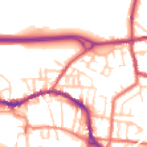 Daytime road noise heatmap for L34 6JP