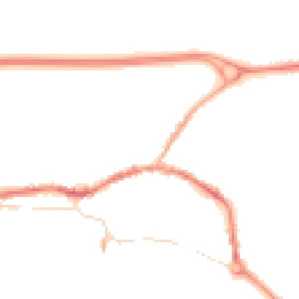 Night-time road noise heatmap for L34 6JU