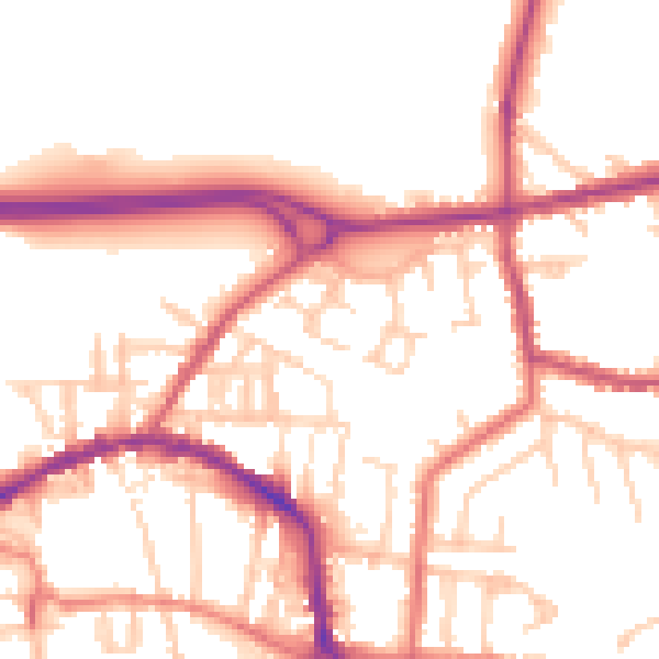 Daytime road noise heatmap for L34 6LE