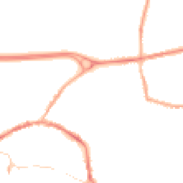 Night-time road noise heatmap for L34 6LE