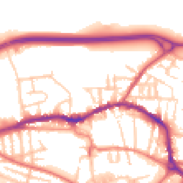 Daytime road noise heatmap for L34 6ND
