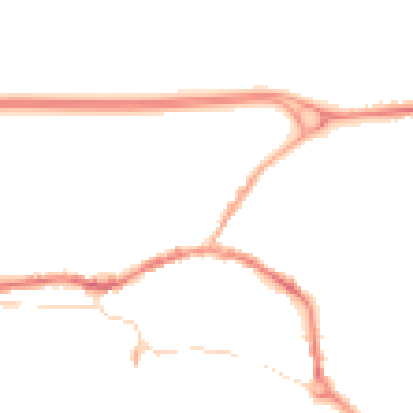 Night-time road noise heatmap for L34 6NE