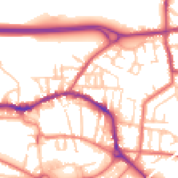 Daytime road noise heatmap for L34 6NF