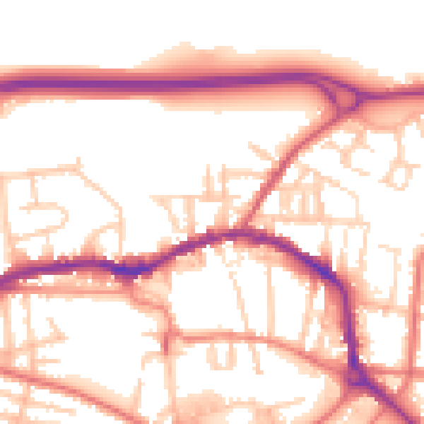 Daytime road noise heatmap for L34 6NJ