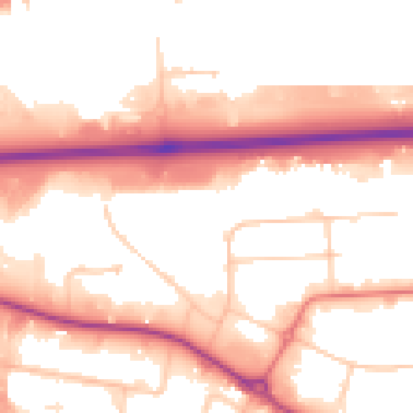 Daytime road noise heatmap for L34 9AB