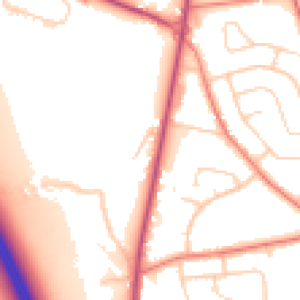 Daytime road noise heatmap for L34 9EB