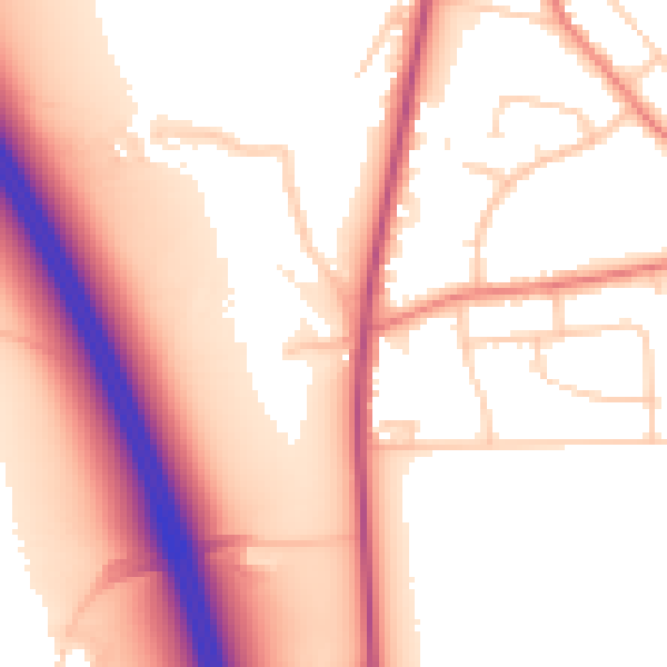 Daytime road noise heatmap for L34 9EG