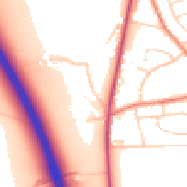 Daytime road noise heatmap for L34 9EJ