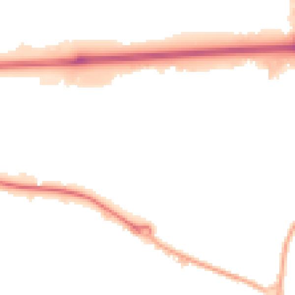 Night-time road noise heatmap for L34 9ET