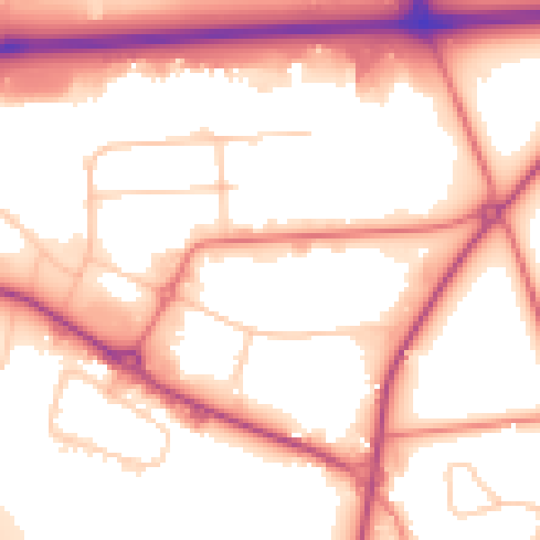 Daytime road noise heatmap for L34 9JA