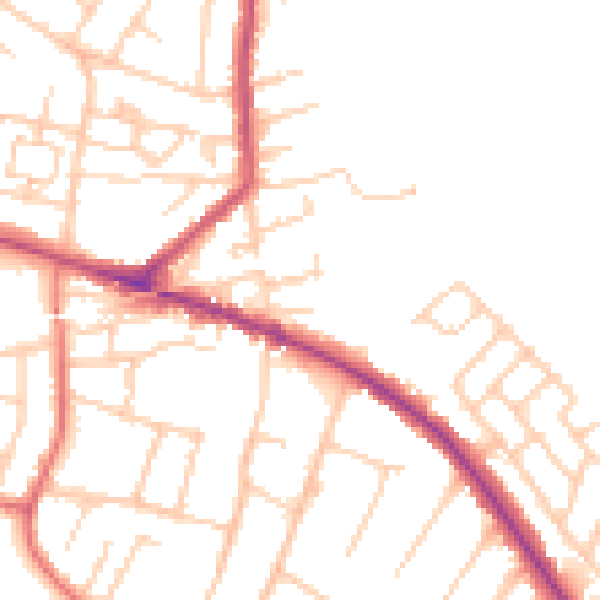 Daytime road noise heatmap for L35 0LA
