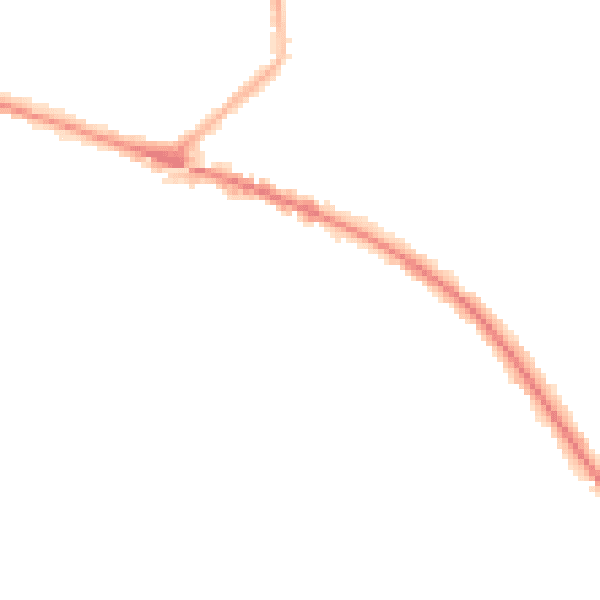 Night-time road noise heatmap for L35 0LE