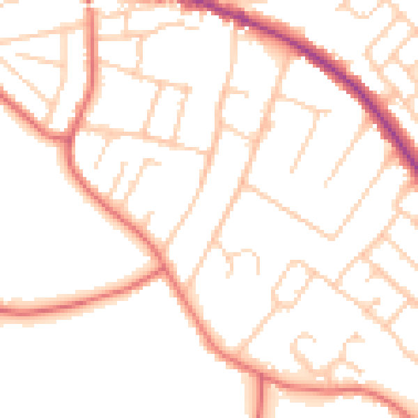 Daytime road noise heatmap for L35 0LF