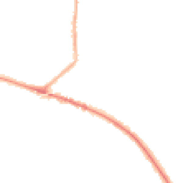Night-time road noise heatmap for L35 0LH