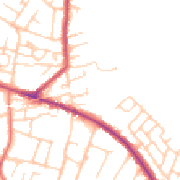Daytime road noise heatmap for L35 0LJ