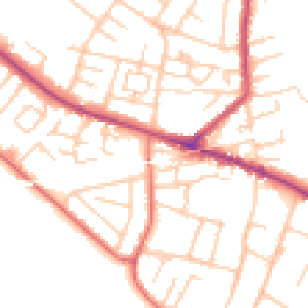 Daytime road noise heatmap for L35 0LN