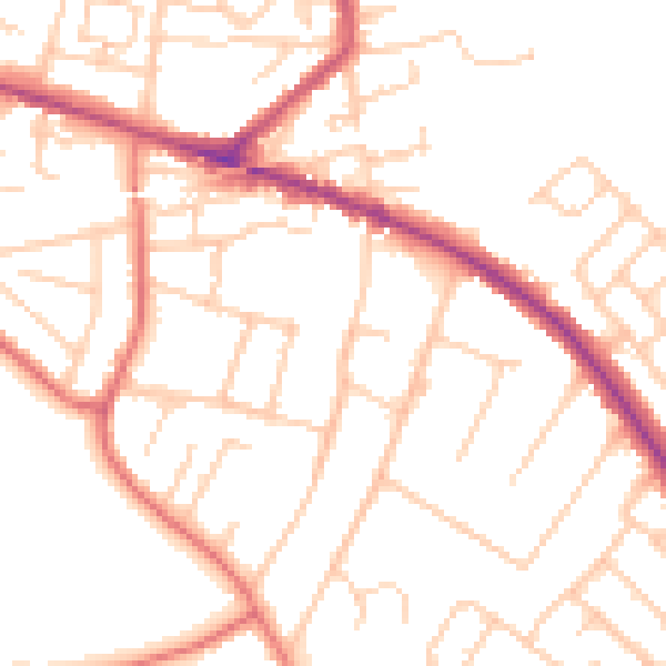 Daytime road noise heatmap for L35 0LQ
