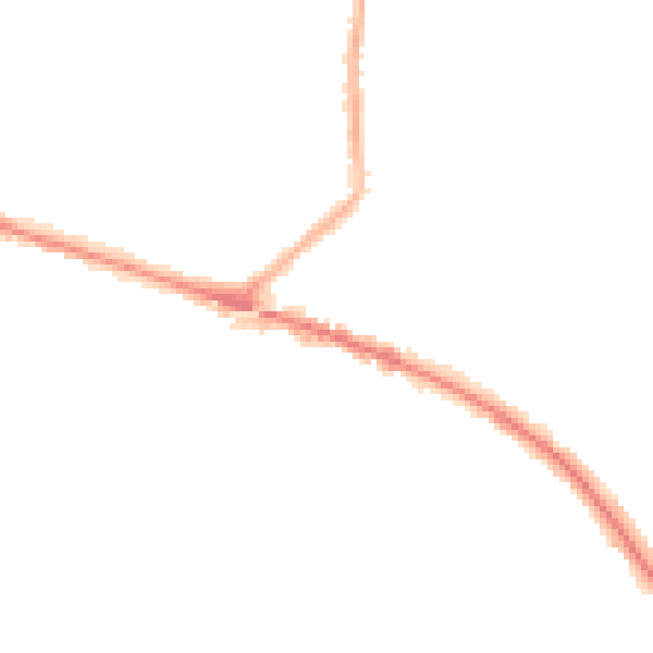 Night-time road noise heatmap for L35 0LR