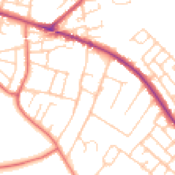 Daytime road noise heatmap for L35 0LT
